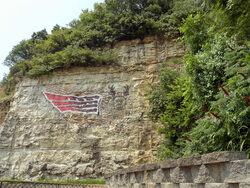 Piasa Bird painting on cliff