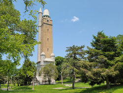 historic water tower in park